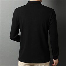 QLM55157男式2021春季新款长袖t恤休闲青年翻领polo衫体恤P66，男装Polo衫，电商B360