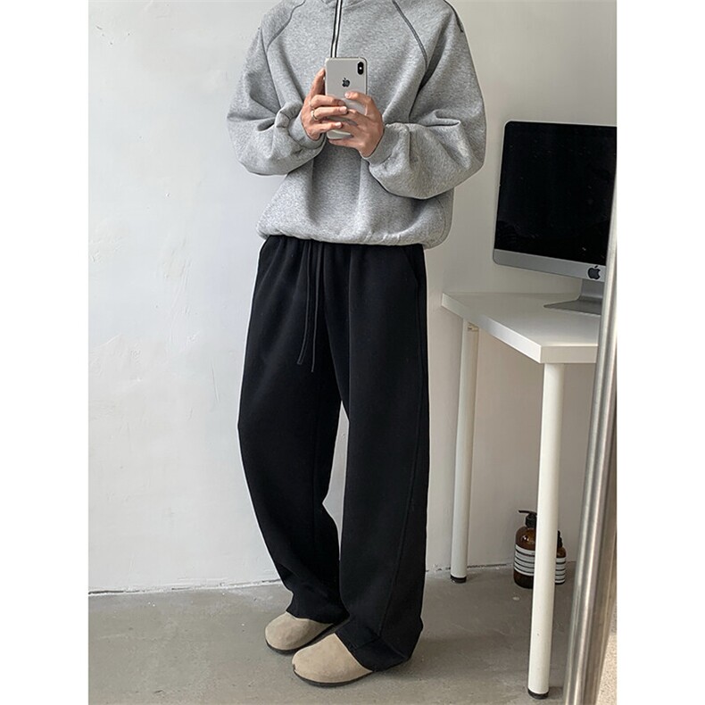 美式弯刀卫裤男春秋潮牌宽松情侣休闲裤百搭运动长裤子K0165-P37,男装休闲裤,星座308B-1