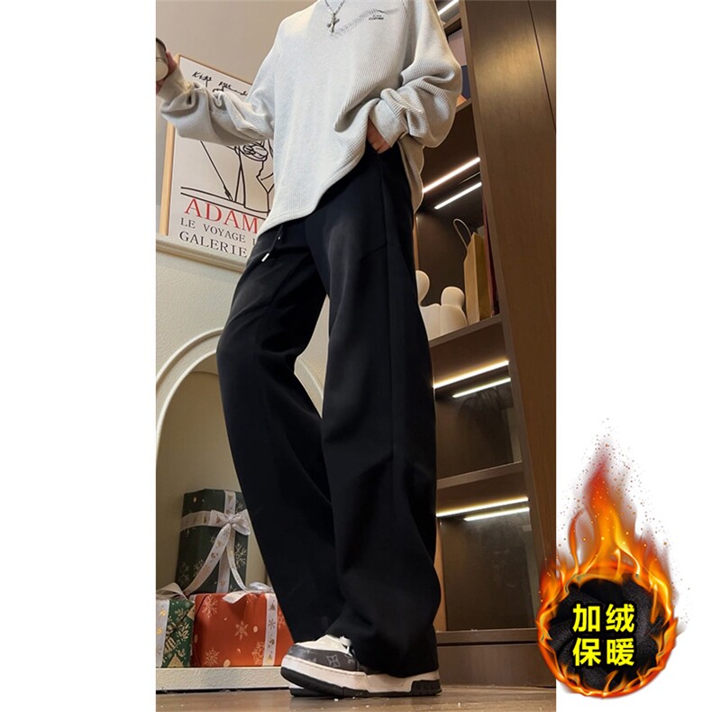 美式复古水洗休闲裤显瘦加绒加厚卫裤男K8687JR（加绒）-特价P49图片