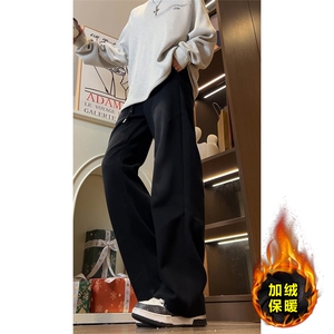 美式复古水洗休闲裤显瘦加绒加厚卫裤男K8687JR（加绒）-特价P49图片