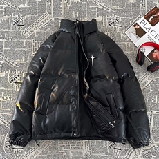 立领棉衣男冬季新款潮牌小众面包服美式高街羽绒棉服MF183-P105，男装棉衣，星座412