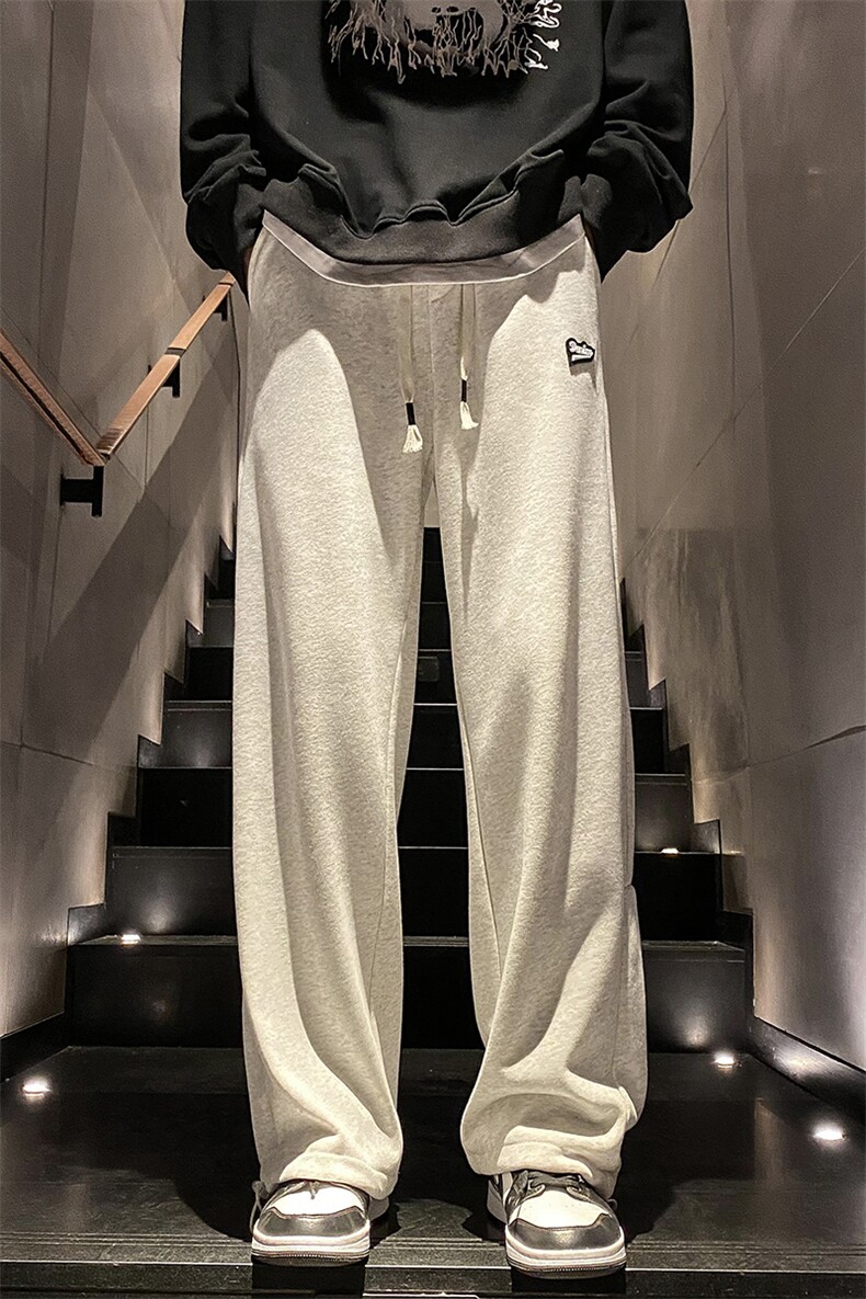 2024春款休闲运动卫裤男美式针织直筒裤子715-6-BX09P55（控78）,男装休闲裤,星座715-6