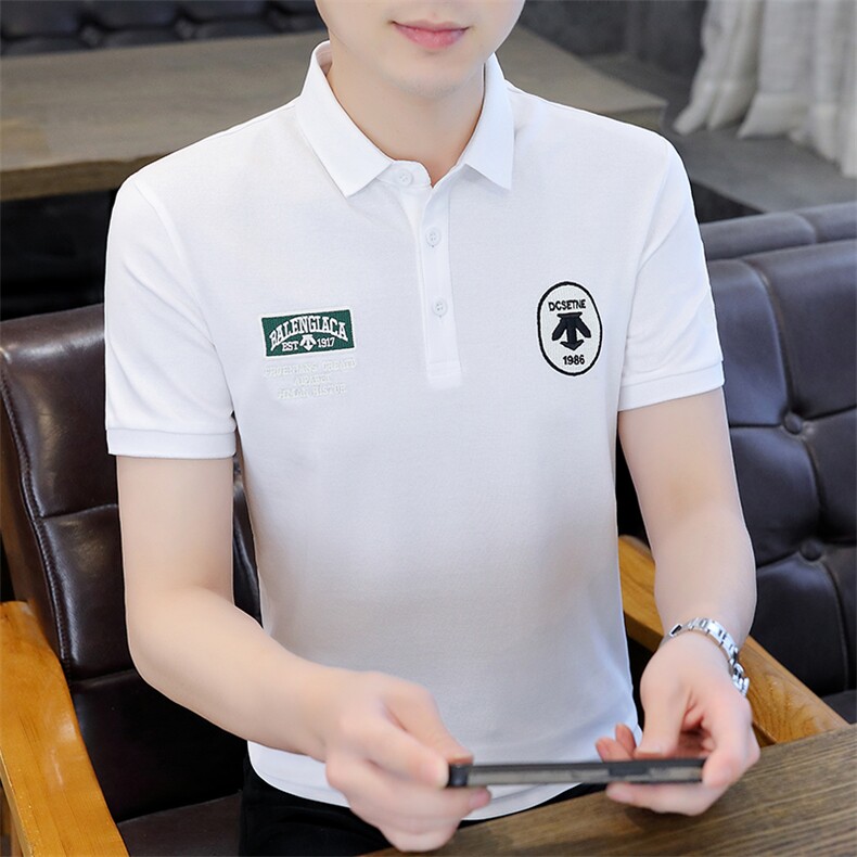 polo衫中年商务休闲男装夏季新款男士短袖T恤半袖翻领宽松上衣服,男装Polo衫,电商B212（原钱塘6029）