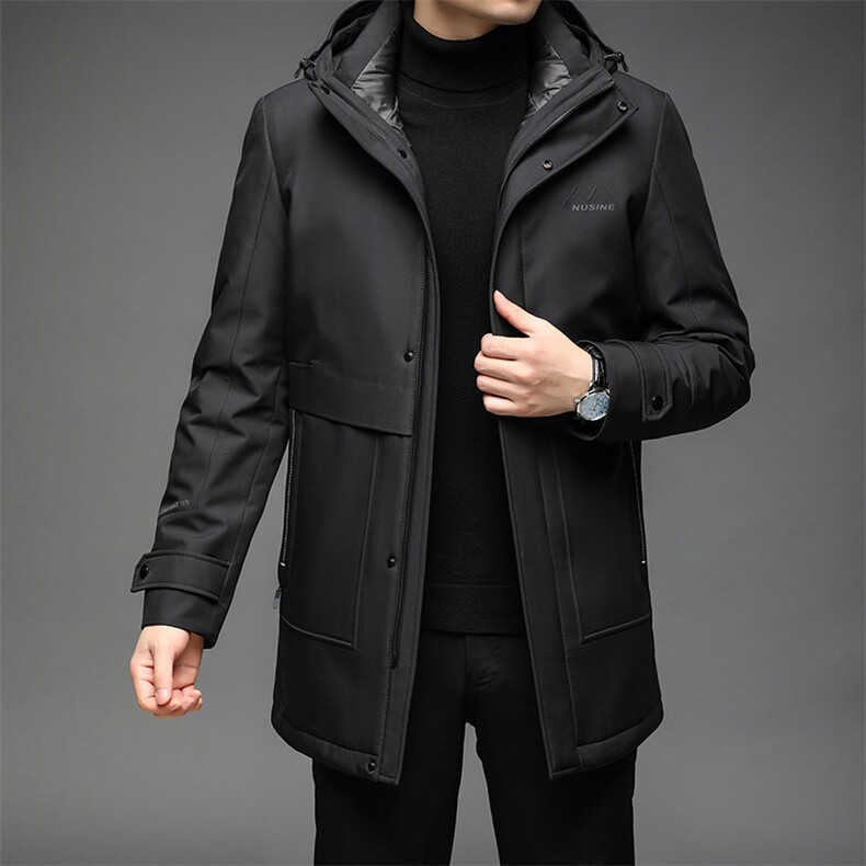 B21156钱塘2020-3可脱卸内胆男士精品90灰鸭绒羽绒服P330,男装羽绒服,钱塘207-3