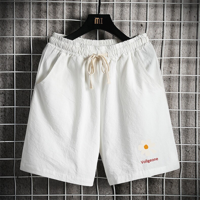 YD33059-P25亚麻短裤男大码棉麻五分裤男中裤沙滩裤网格挂拍,男装休闲裤,电商A040A