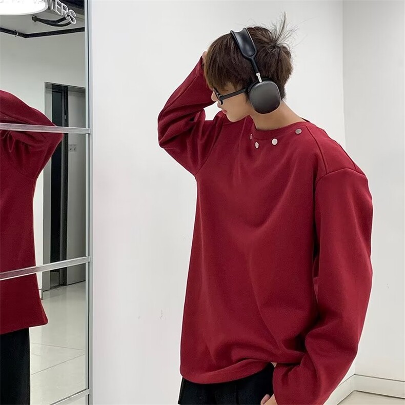 卫衣男潮ins港风潮流圆领铆钉FW41P35,男装卫衣,星座1116-2