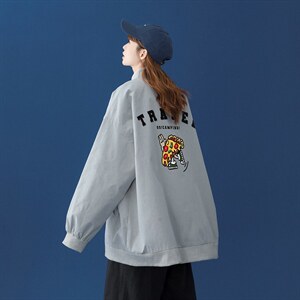 中性风 2023秋季新字母印花港风设计感潮牌潮流夹克 G06 p55控78图片