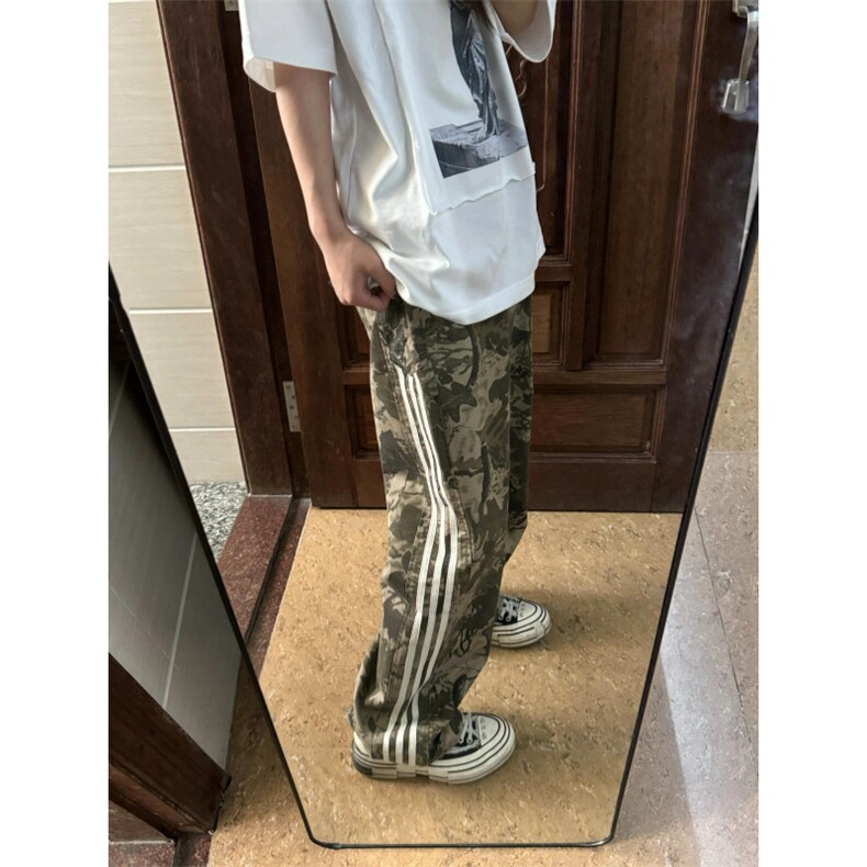 【网图有货】三条杠迷彩工装裤男美式复古裤子直筒CCBN13-特P50,男装工装外套,星座1007（原301D）