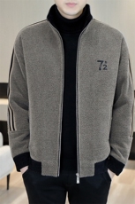 秋冬主推男士立领加棉加厚潮流修身毛呢大衣短款夹克A76P140，男装夹克，电商B226-2（原B217-2）