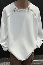 2026港风双侧金属拉链圆领大码M-5XL潮流纯色卫衣WY77865P55控88，男装卫衣，星座227-7