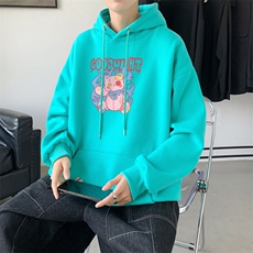 L2545P48秋装2023新款潮趣印花学生潮流男女情侣连帽卫衣，男装卫衣，星座510A-1