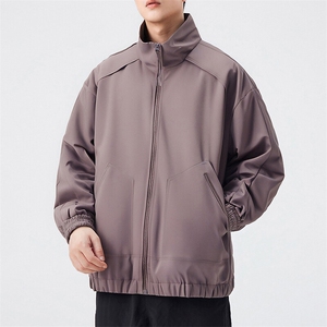 JK7822 P60 春季新款港风宽松冲锋衣夹克百搭落肩简约上衣外套图片