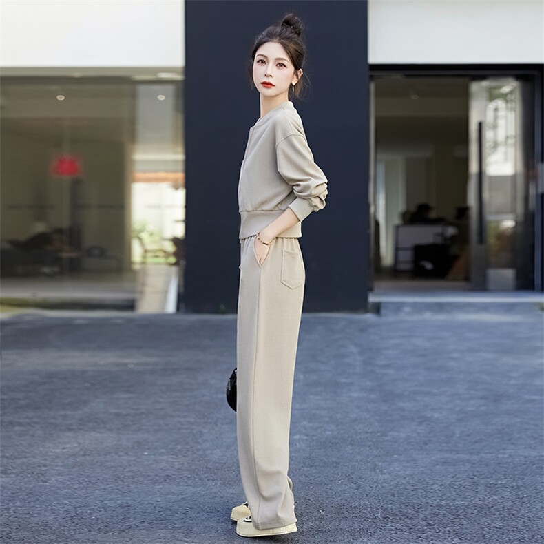 优雅气质女装套装时尚百搭宽松显瘦两件套秋季新品,女装套装/套裙,灵力轩
