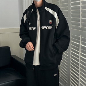 现货新款刺绣立领夹克外套男潮牌时尚休闲上衣A351-AW2518-P110图片