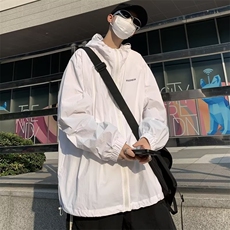 防晒衣男韩版潮流连帽字母高街帅气2023夏季新款ins外套W4800-P35，男装防晒衣，星座412-2