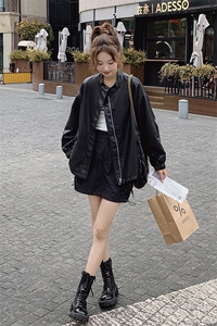 【首-发新品】现货皮衣女2023秋宽松显瘦ZB212-2381-P140-K190图片