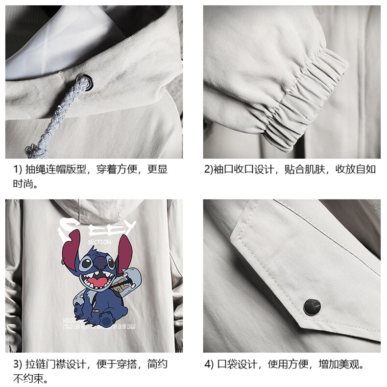 JK41038-P85加棉款-P115纯棉连帽夹克男士大码工装夹克男网格,男装夹克,电商A040A