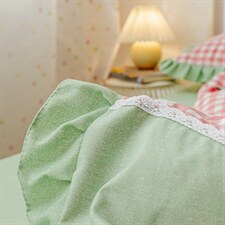 2021新款韩版磨毛四件套草莓派对-清新粉，床品套件磨毛活性，昊翔家纺