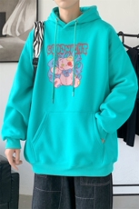 L2545P48秋季上新休闲连帽百搭韩潮外套卫衣男情侣装连帽卫衣，男装卫衣，星座510A-1