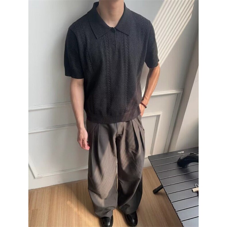 原版做工麦穗提花针织短袖ZX0292-P52,男装T恤,星座313A(原308A-2)