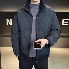 90新标白鸭绒羽绒服菱格设计假两件保暖外套YR3136-P269，男装羽绒服，电商D342