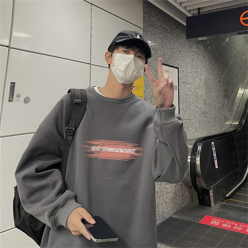 特P25控48秋冬新款男士圆领卫衣宽松休闲日常百搭上衣WQ2462,男装卫衣,电商B370