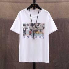 714-1-T092男装新款短袖潮日系数码印花T恤情侣潮x，男装T恤，星座714-1