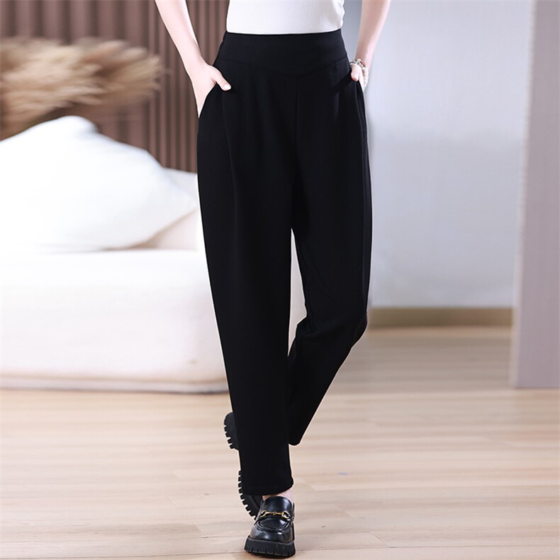 裤子女2024新款爆款春秋显瘦小个子妈妈九分裤时尚直筒哈伦休闲裤，女装休闲裤，梦芯尔