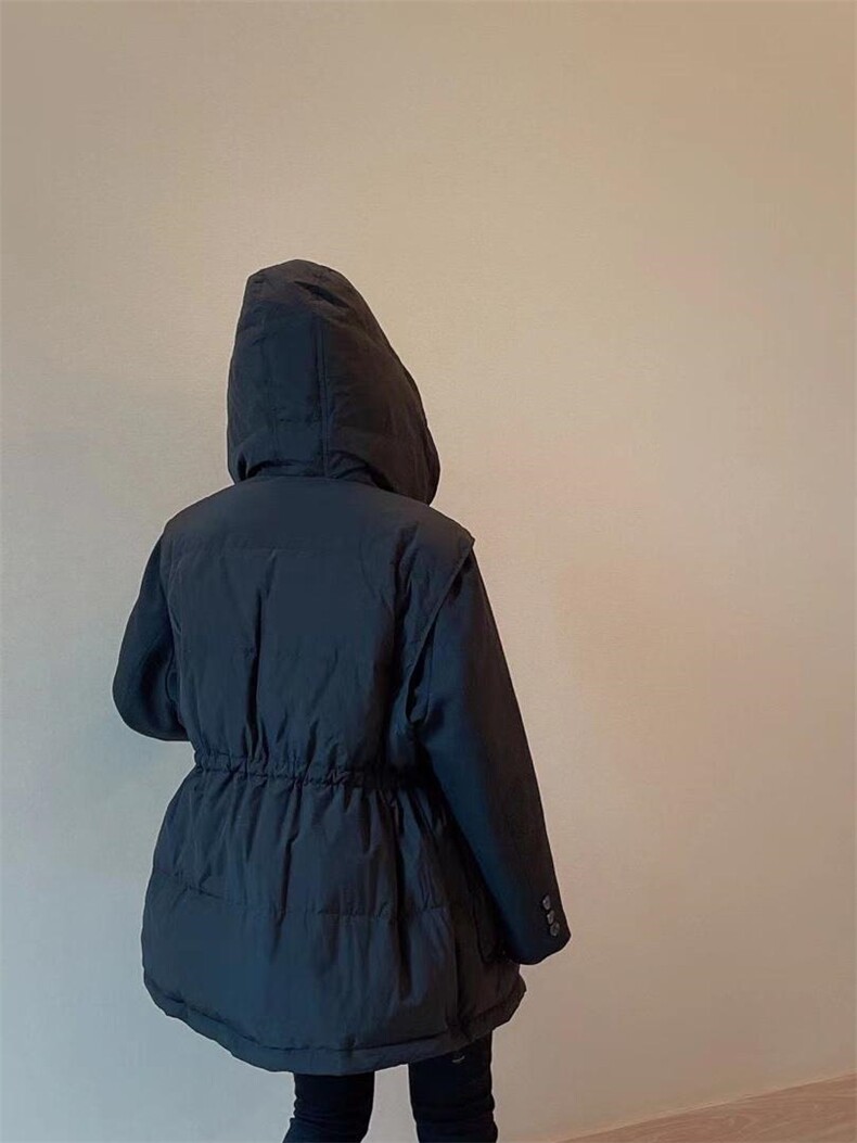 假两件抽绳羽绒服，女装羽绒服，麦缇诺