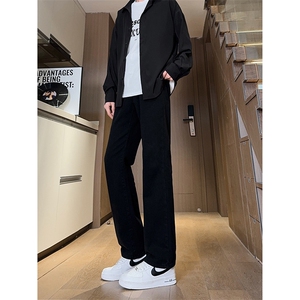 现货主推 渐变复古蓝微喇直筒松紧腰休闲牛仔裤男女K5809-P50控69图片
