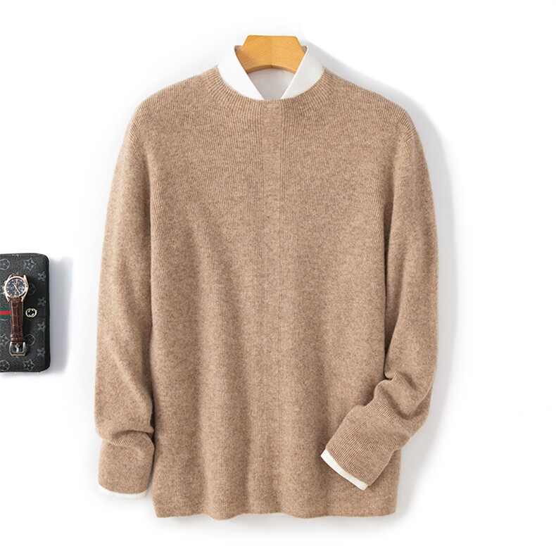 2024秋冬新款羊毛男士一线成衣元宝针加厚羊毛衫男装图片