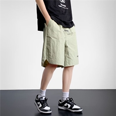 休闲短裤男韩版潮流字母印花贴标2024夏季ins宽松五分裤K4107-P26，男装休闲裤，星座412-3