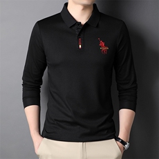 2023年春款男士上衣POLO长袖T恤P55，女装T恤，电商D223-1