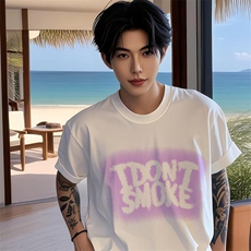 新款抖音直播得物男女短袖T恤220克纯棉T5131P21，男装T恤，电商C408-1(原B339-1)