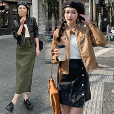【春装现货】美拉德风格高品质皮衣2024年春季时尚潮流，女装皮衣，江南女神