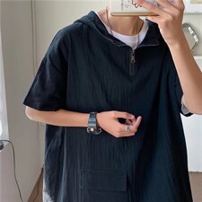 潮流夹克潮男休闲时尚外套防晒衣薄款短袖连帽T755P32，男装夹克，星座1116-2