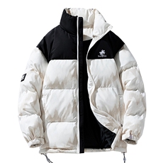 秋冬2024新款立领加厚拼接印花棉衣外套A436-5902-P98控价138，男装棉衣，电商A436