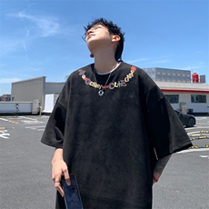 量大优供视频重磅麂皮绒短袖t恤男JT544-特p19，男装T恤，电商B371