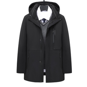 中长冬季休闲可脱卸帽中年保暖厚款夹克式外套羽绒服MY22601-P190图片