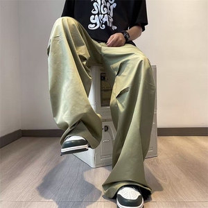 美式辣妹工装裤女夏季新款抽绳打褶宽松休闲裤直筒垂感 KK203-P35图片