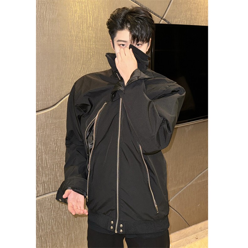 （自家图）高街痞帅拉链飞行员夹克男W1065-P80,男装夹克,星座1109-3