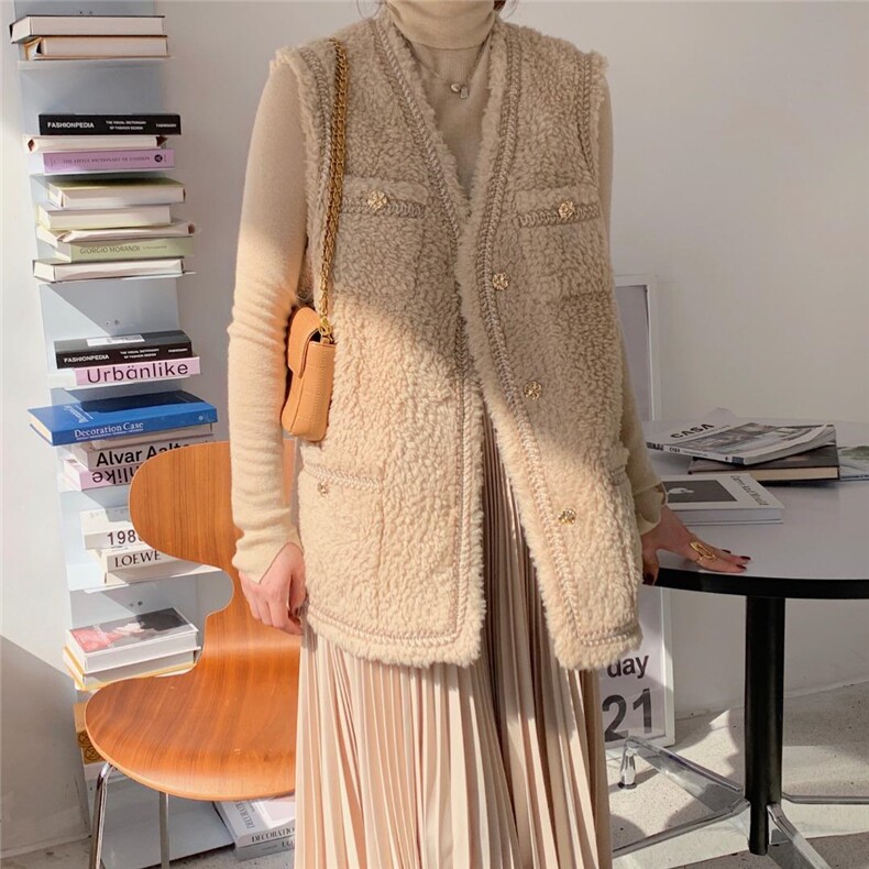 【现货】皮毛一体马甲，女装马甲，欧洛佛