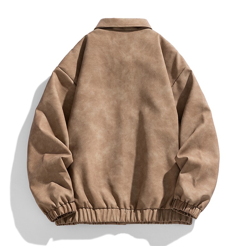 脏脏皮衣外套男装秋季工装夹克潮牌机车服复古PU皮上衣JK8806P70,男装皮衣,星座311B-1