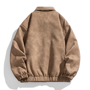 脏脏皮衣外套男装秋季工装夹克潮牌机车服复古PU皮上衣JK8806 P70图片