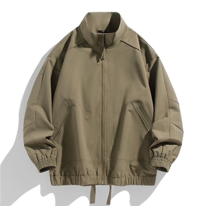 新款中性风户外夹克男立领纯色上衣冲锋衣外套DSA157B-JK7822-P60图片