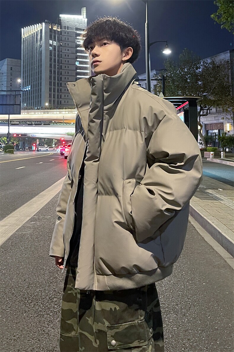冬季外景新款面包服男宽松保暖羽绒棉衣百搭立领外套MF11883/P120,男装棉衣,电商B316
