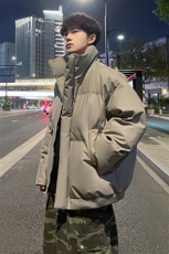 冬季外景新款面包服男宽松保暖羽绒棉衣百搭立领外套MF11883/P120，男装棉衣，电商B316