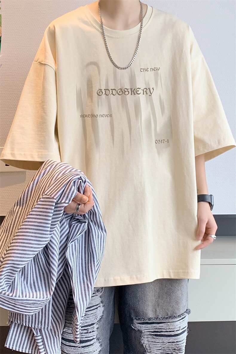 已注册/夏季内景纯棉日系青年短袖T恤男潮宽松打底衫DT00015/P25,男装T恤,电商B316