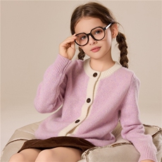 儿童毛衣秋冬男女同款加厚花纱时尚百搭通勤简约休闲儿童羊绒开衫，童装儿童羊绒衫，跳跳羊儿童羊绒衫