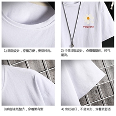 TD56059-P35短袖t恤套装男短裤两件套男装搭配一套帅气，男装T恤，电商A040A